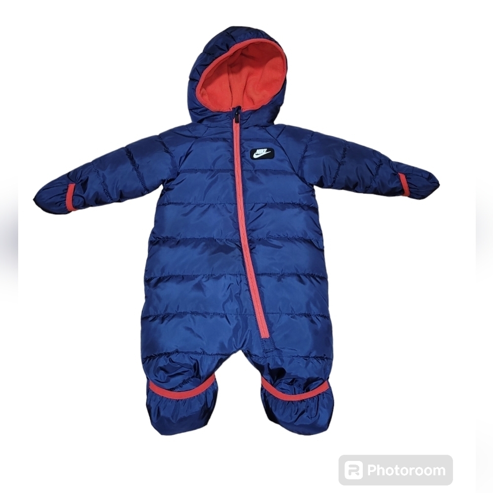 NIKE Baby Hooded Puffer Snowsuit Coverall